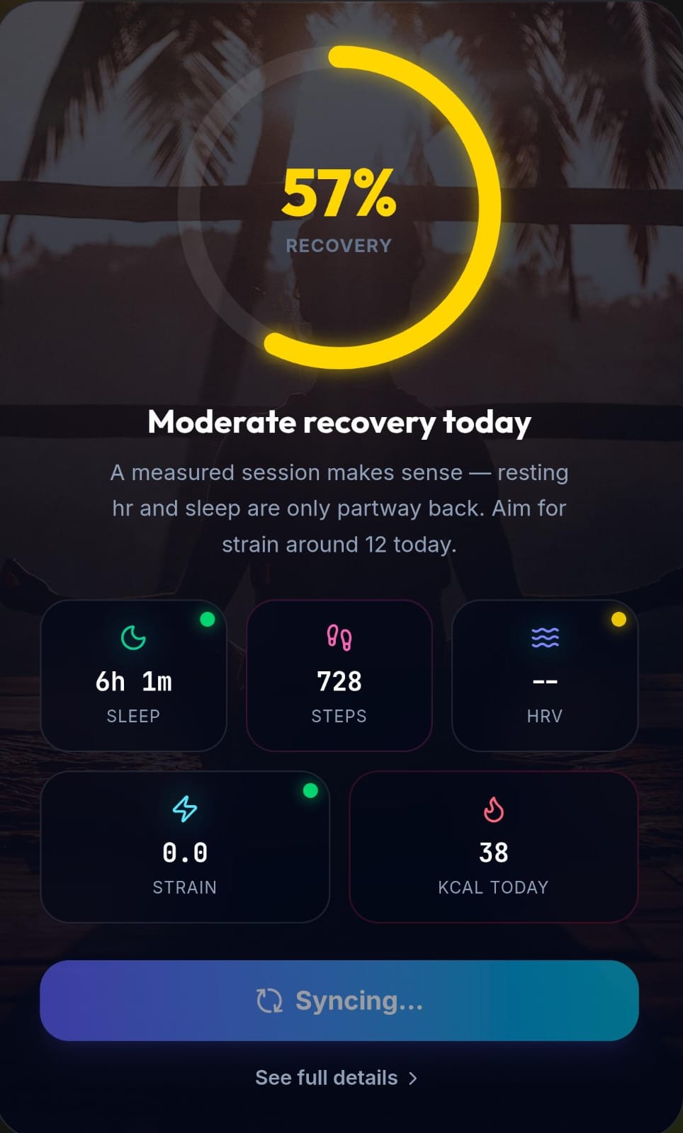 AURA Pre-Workout Check-in